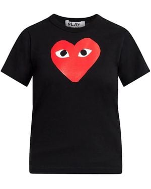 COMME DES GARÇONS PLAY Logo Cotton T-Shirt - Black