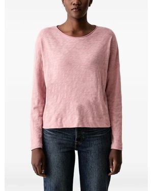 Marc O' Polo Long-Sleeve Crew-Neck T-Shirt - Pink