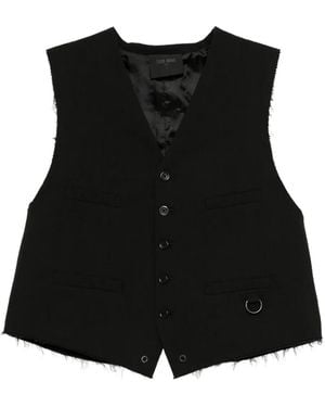 TEAM WANG design Classic V-Neck Vest - Black