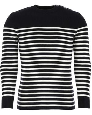 Saint James Jersey Rochefort a rayas - Negro