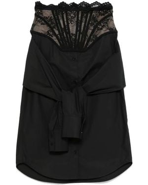 GIUSEPPE DI MORABITO Midirock mit Corsage-Detail - Schwarz