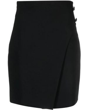 Genny Falda Acampanada Con Cintura Alta - Negro