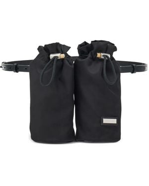 Ferragamo Sac Banane À Double Poches - Noir