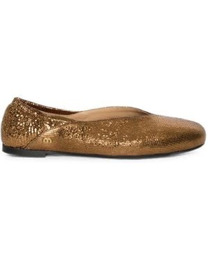 Momoní Ballerine Con Effetto Laminato - Bianco