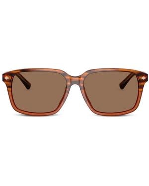 Brooks Brothers Rectangle-Frame Sunglasses - Brown