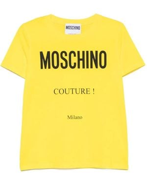Moschino Couture Logo-Print T-Shirt - Yellow