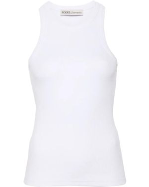 MODES GARMENTS リブ タンクトップ - ホワイト