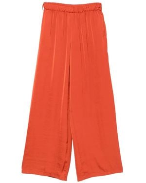 MOUTAKI Belted Wide-Leg Palazzo Trousers - Red