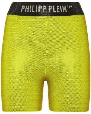 Philipp Plein メタリック ショートパンツ - グリーン