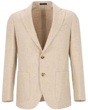 Al Duca d'Aosta Single-Breasted Blazer - Natural