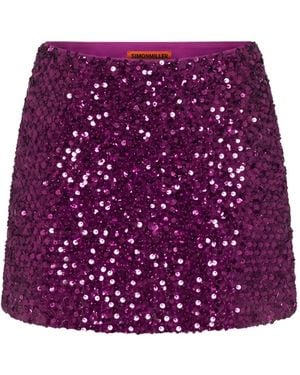 Simon Miller Dizzy Sequin-Embellished Mini Skirt - Purple