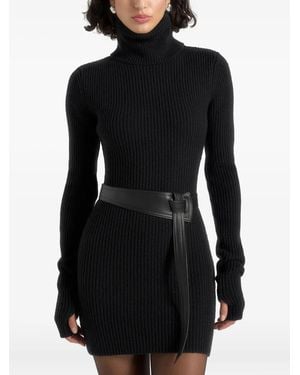 Manière De Voir Robe Ceinturée Kalia À Col Roulé - Noir