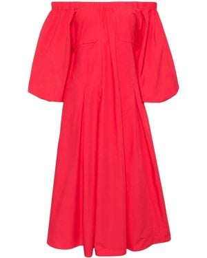 Rejina Pyo Greta Organic-Cotton Midi Dress - Red