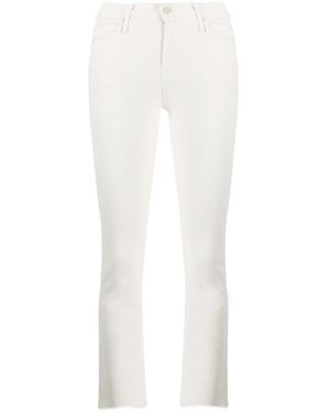 Mother Vaqueros Capri Acampanados - Blanco