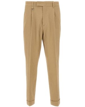 Paolo Pecora Pantalon À Détail Plissé - Natural