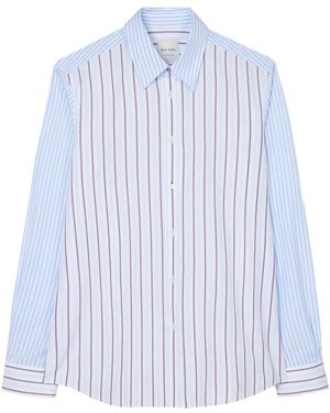 Paul Smith Camicia Mix-Up Stripe - Blu