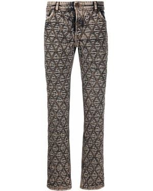 DIESEL Diamond Embroidered Slim Fit Jeans - Grey