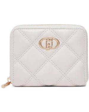 Liu Jo Monogram-Plaque Quilted Wallet - White