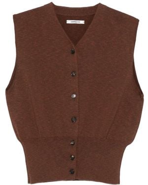 Cordera Button Down Vest - Brown