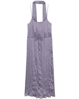 Posse Esme Crinkled Slip Midi Dress - Purple