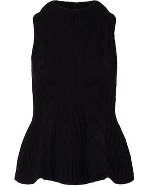 Liu Jo Cable Knit Top - Black
