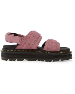 Dr. Martens Zebzag Buckle-Fastening Platform Sandals - Pink