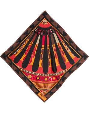 PUCCI Pañuelo Pequeño Con Estampado Soleil - Rojo