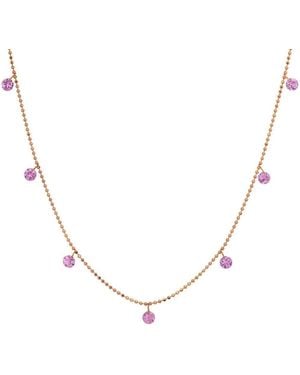 Graziela 18K Rose Sapphire Necklace - Metallic