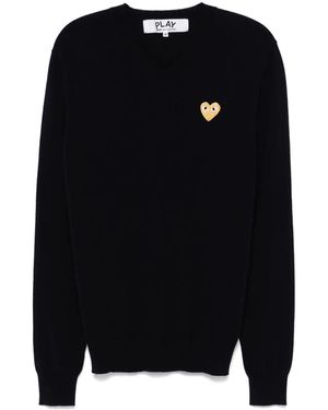 COMME DES GARÇONS PLAY Heart-Patch Jumper - Black