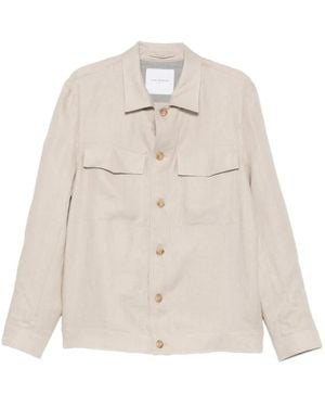 Luigi Bianchi Flap-Pocket Button-Up Overshirt - Natural