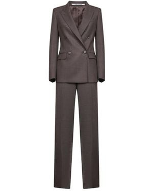 Tagliatore Double-Breasted Peak-Lapels Suit - Grey