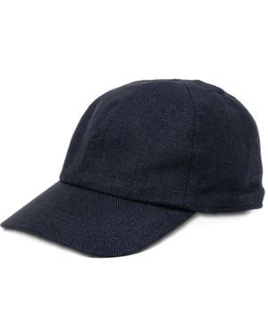 N.Peal Cashmere Casquette À Design Patchwork - Bleu