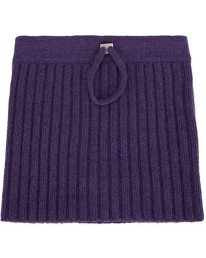Malo Ribbed Scarf - Purple