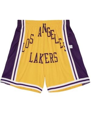 Mitchell & Ness X Nba La Lakers Blown Out Shorts - Yellow
