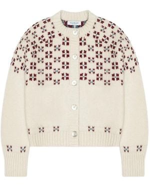 Calle Del Mar Winter Fairisle Cardigan - Natural