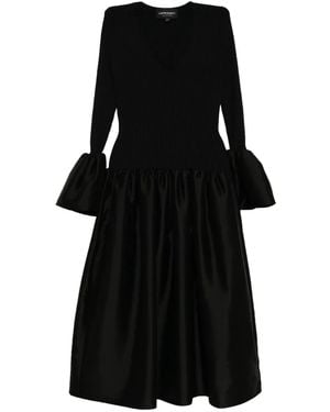 Cynthia Rowley Flared-Sleeves Dress - Black