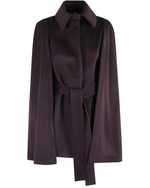 FEDERICA TOSI Belted Cape - Purple