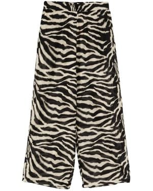 Ermanno Scervino Zebra-Print Trousers - White