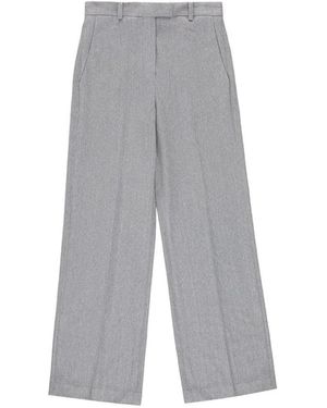 Circolo 1901 Pleated Linen Pants - Gray