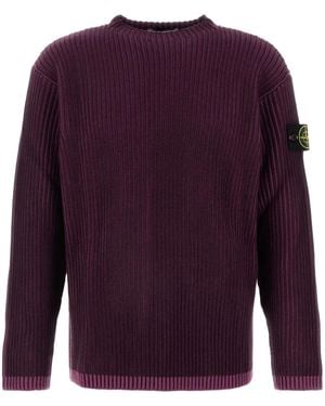 Stone Island コンパスバッジ セーター - パープル