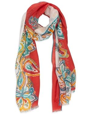 Loro Piana Floral-Print Scarf - Red
