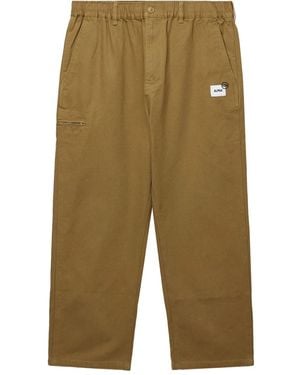 Alpha Industries Gerade Hose Mit Logo-Patch - Grün