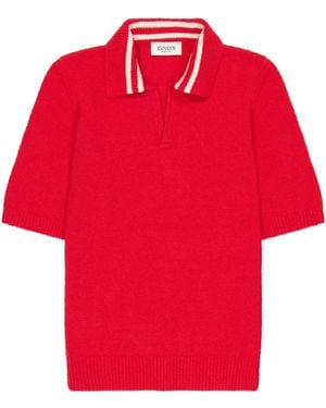 Laneus Knitted Polo Shirt - Red