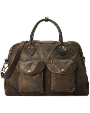 RRL Burlington ボストンバッグ L - ブラウン