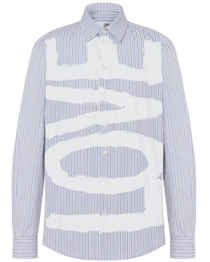 Love Moschino Logo-Print Striped Shirt - White