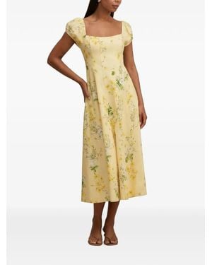 EVER NEW Sadie Cap Floral-Print Dress - Yellow