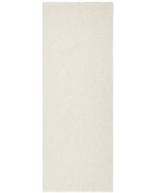 Peserico Sequin-Embellished Frayed Scarf - White