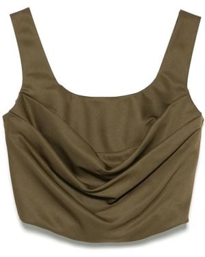 GIUSEPPE DI MORABITO Wool Corset Top - Green