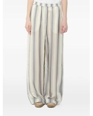 Frankie Shop Baxter Sheer Fluid Track Trousers - White