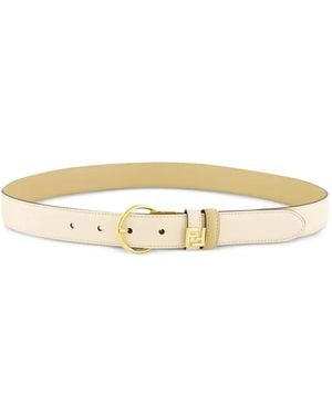 Fendi Reversible Leather Belt - Natural